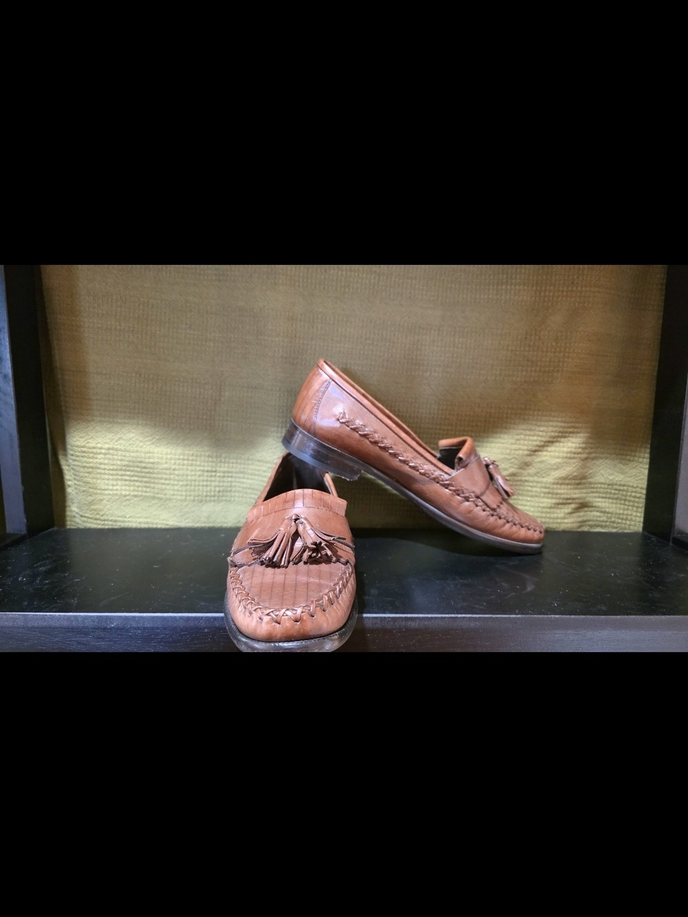 Cole Haan Women's Tan Leather Tassel Loafers